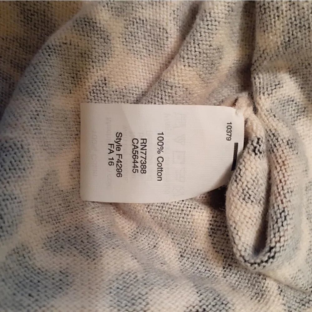 J.Crew Leopard Print 100% Cotton Pullover Sweater Short Sleeve All-season Sz XS
